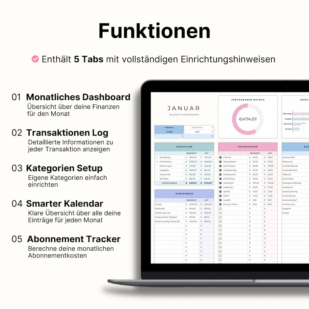 Haushaltsbuch Plus - Bunte Edition