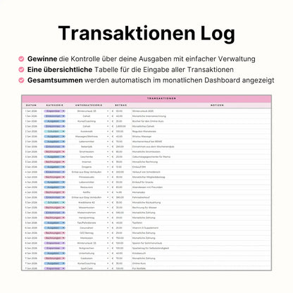Haushaltsbuch Plus - Bunte Edition