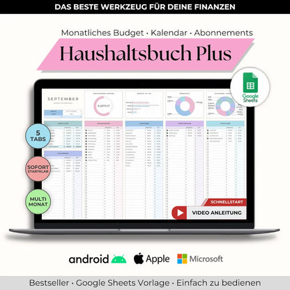 Haushaltsbuch Plus - Bunte Edition