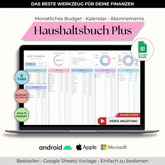 Haushaltsbuch Plus - Bunte Edition